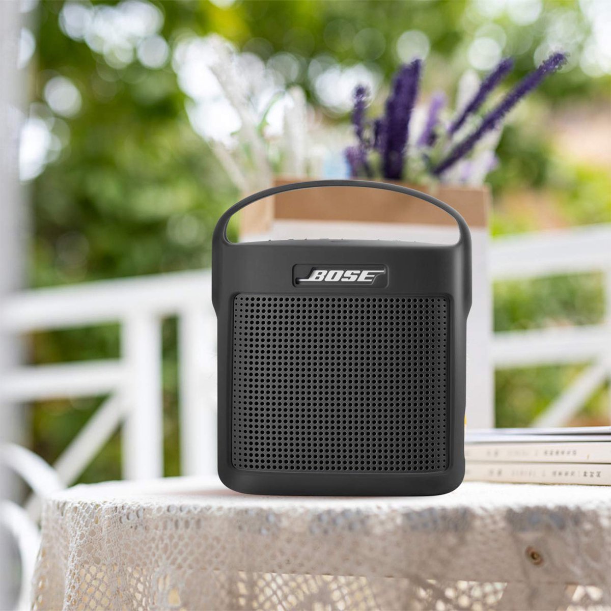 YONO Siliconen Hoes geschikt voor Bose Soundlink Color II – Case met Handvat – Beschermhoes - Zwart