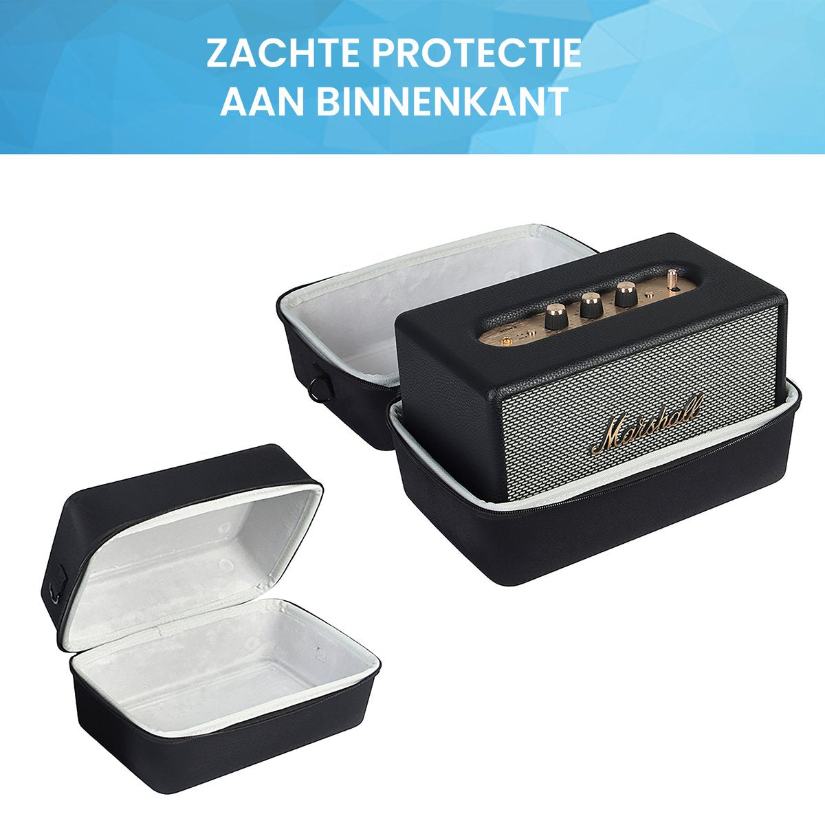 YONO Hard Case geschikt voor Marshall Acton 2 / 3 - Beschermhoes met Schouderriem - Zwart