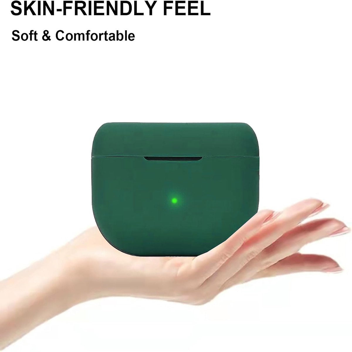 YONO Soft Case geschikt voor Jabra Elite 8 Active / Elite 10 - Siliconen Hoesje - Donkergroen