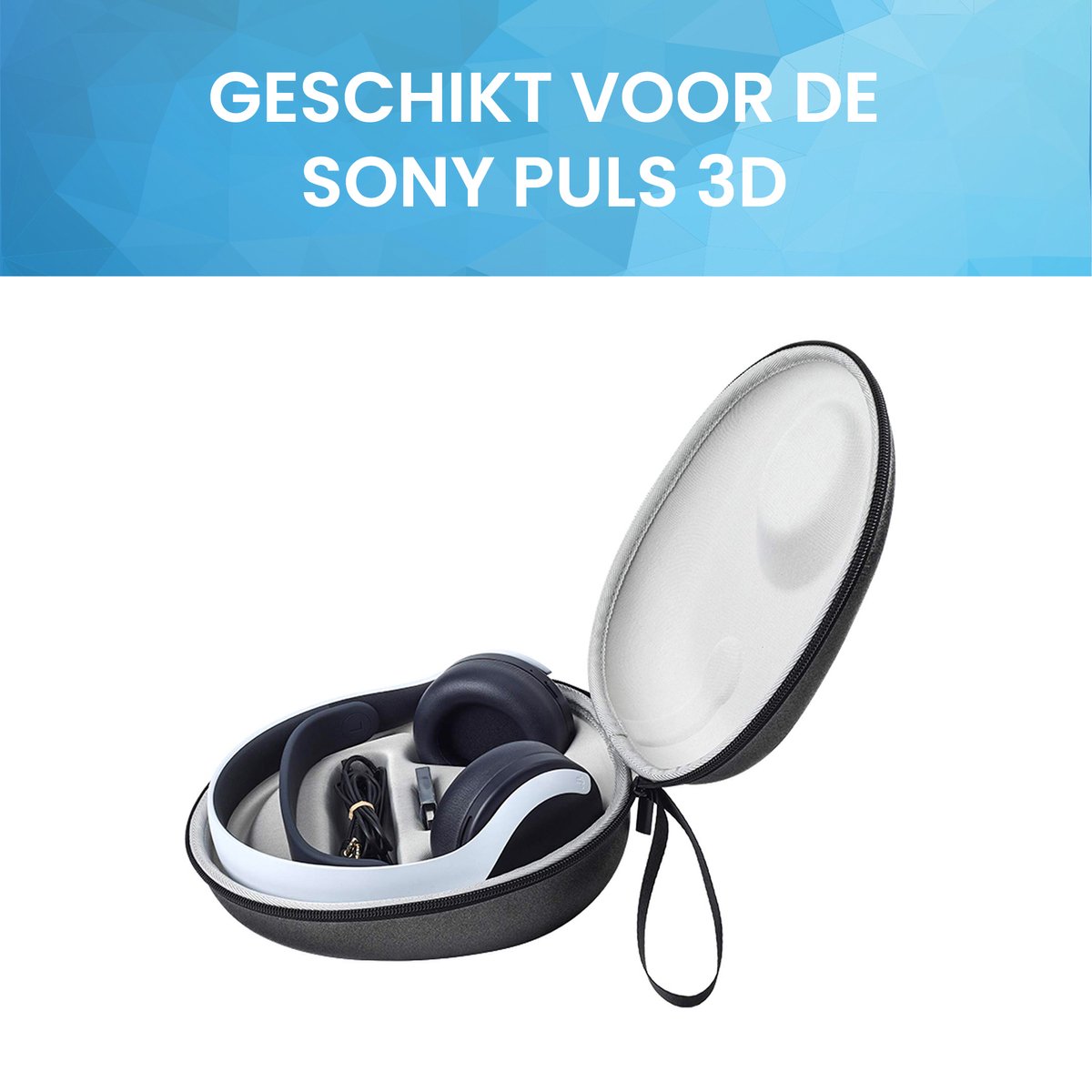 YONO Hard Case geschikt voor Sony Pulse 3D Draadloze Headset PS4/PS5 - Opberghoes - Zwart