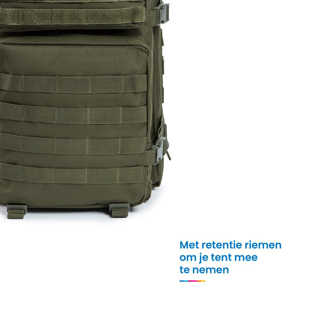 YONO Tactical Backpack Militaire Rugzak - Tactische Wandelrugzak Leger - 45L - Donkergroen