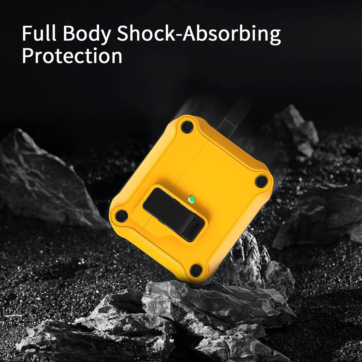 YONO Hoesje geschikt voor Apple Airpods 3 - Hard Case met Lock - Geel