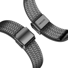 YONO Miami Schakel Bandje 22mm - Horlogebandje geschikt voor Samsung Galaxy Watch 46mm / 3 (45mm) / Gear s3 - Polar Vantage M2 / Grit X - Huawei Watch GT 3 (pro) / 2 - Amazfit GTR - Zwart