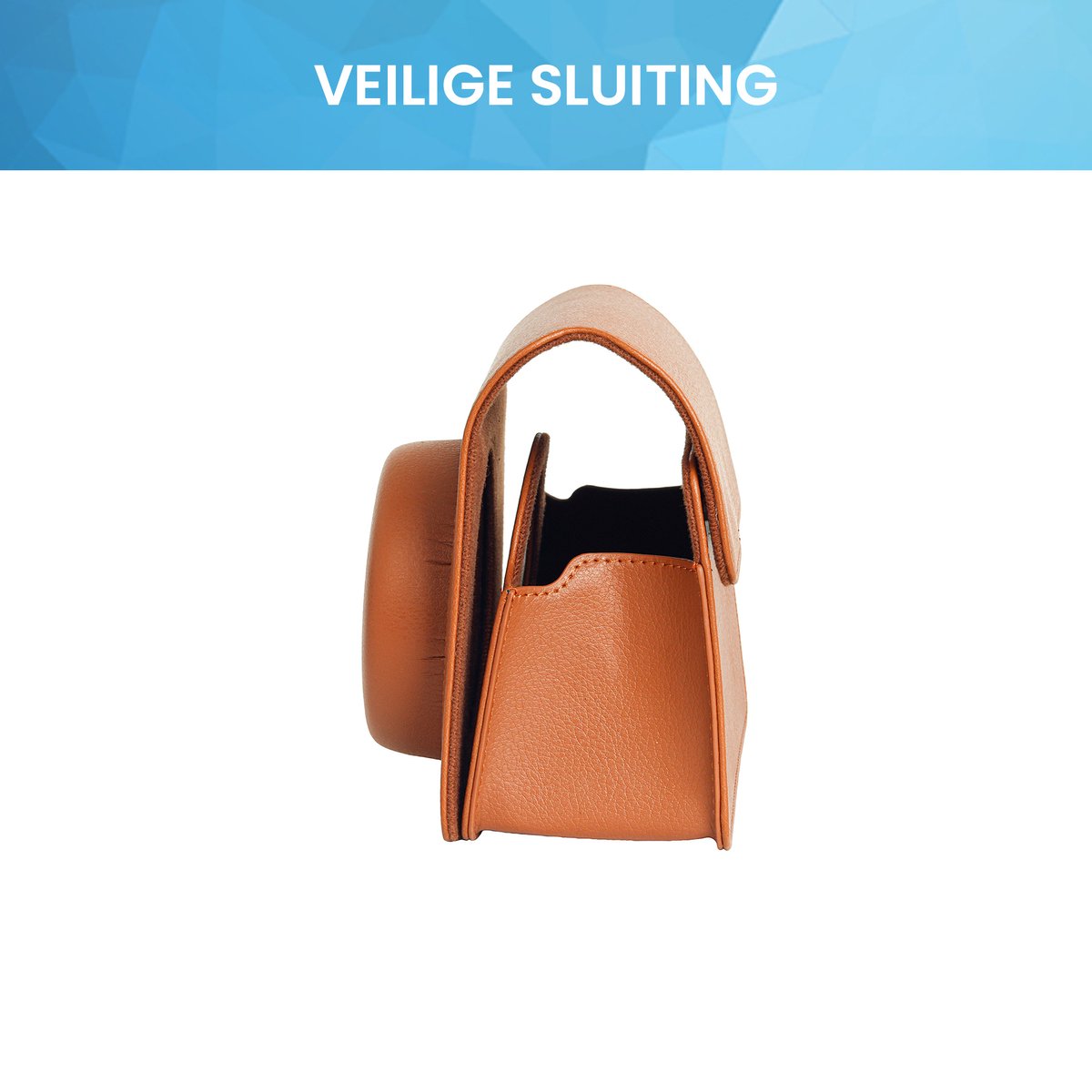 YONO Case geschikt voor Fujifilm Instax Wide 400 - Bescherm Hoes met Draagriem - Bruin