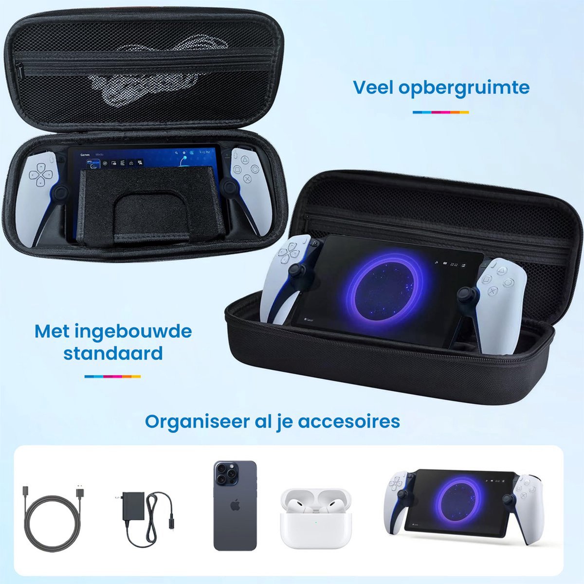 YONO Accessoires Set geschikt voor Playstation Portal - Bescherming Hoes Case - Grip Skin - Screen Protector Ps5 Portal