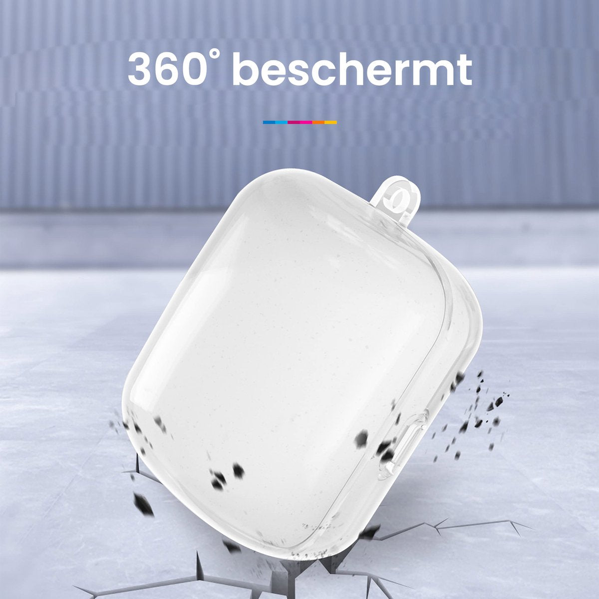 YONO Soft Case geschikt voor Sony Linkbuds WF-L900 - Hoesje met Clip - Transparant