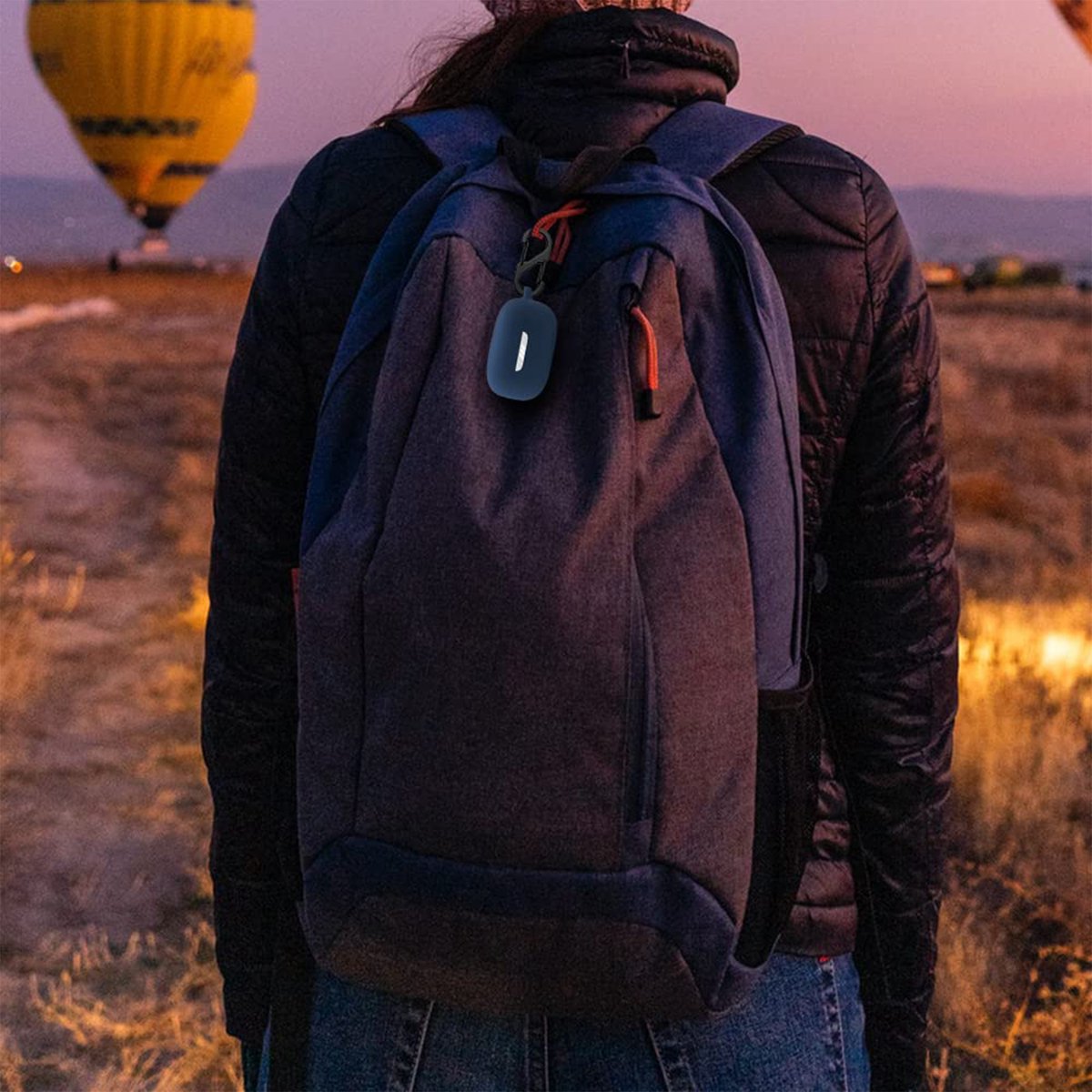 YONO Soft Case geschikt voor JBL Live Pro 2 TWS - Hoesje met Clip - Donkerblauw