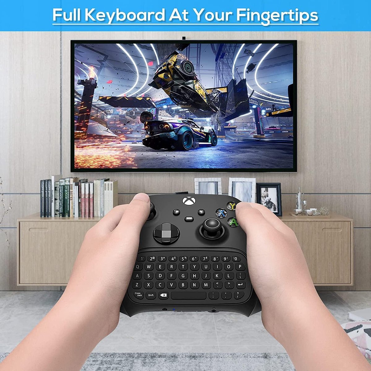 YONO Toetsenbord geschikt voor Xbox Controller - Qwerty Keypad Accessoires - Keyboard - Zwart