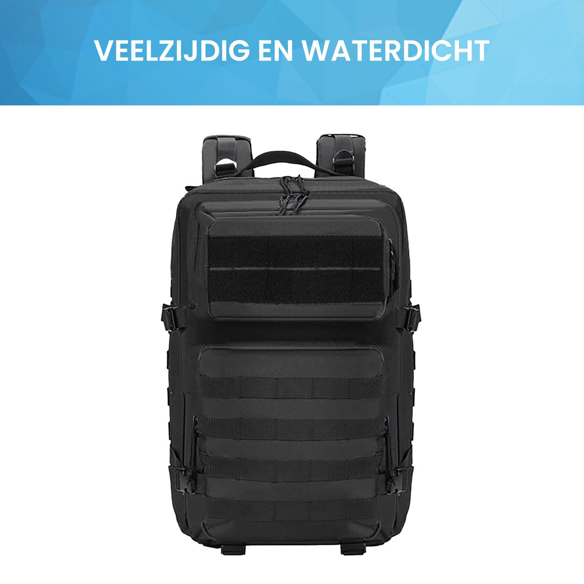 YONO Tactical Backpack Militaire Rugzak - Tactische Wandelrugzak Leger - 45L - Zwart