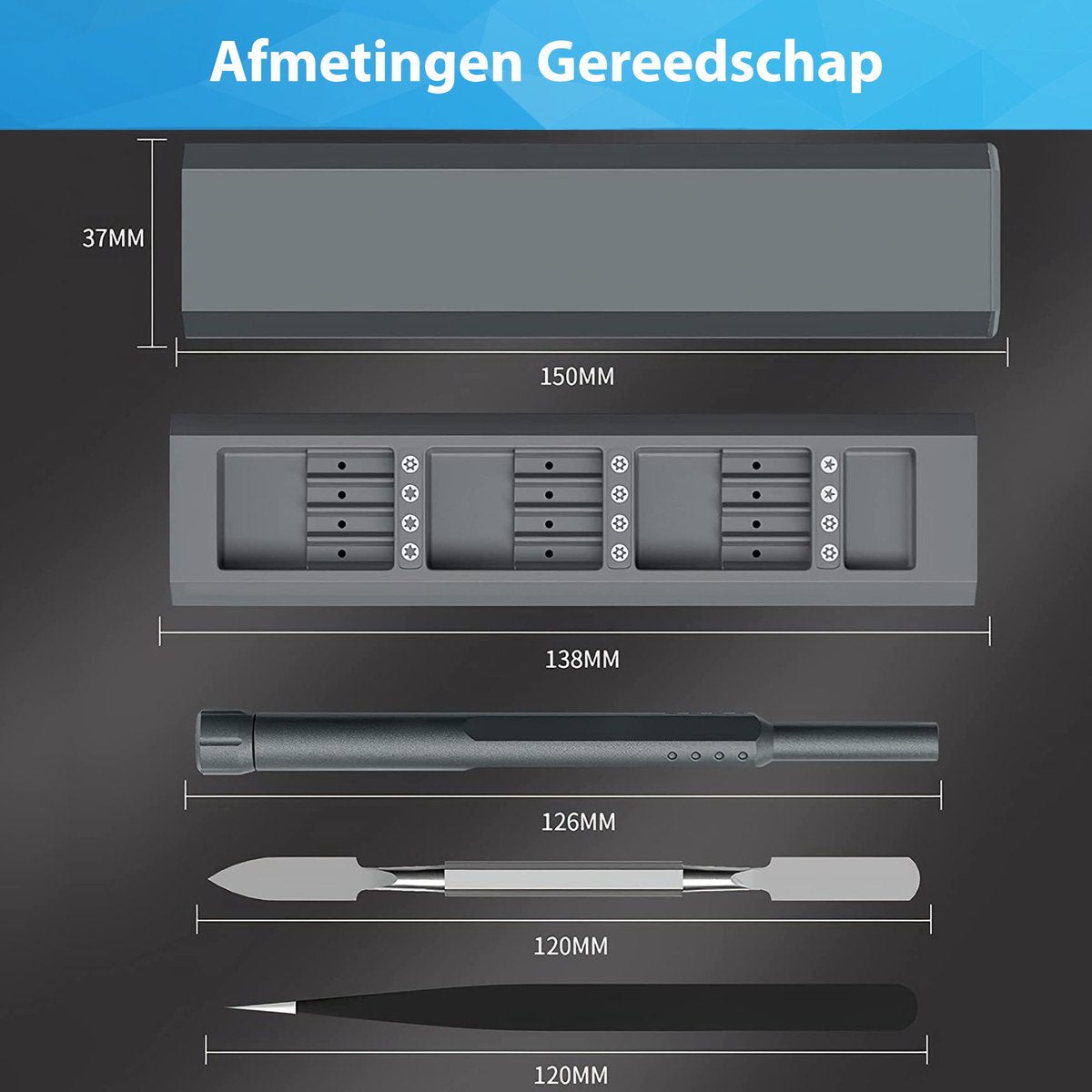 YONO Professionele Precisie Schroevendraaierset 44-Delig Magnetisch - Gereedschap geschikt voor Laptop / Camera / Smartphone / iPhone / Tablet / Macbook / Brillen / Horloges / Uurwerk