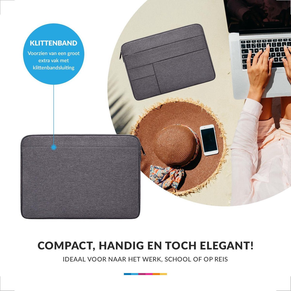 YONO Laptophoes 14 Inch – Laptop Sleeve – Waterafstotende Laptoptas Case - Donkergrijs