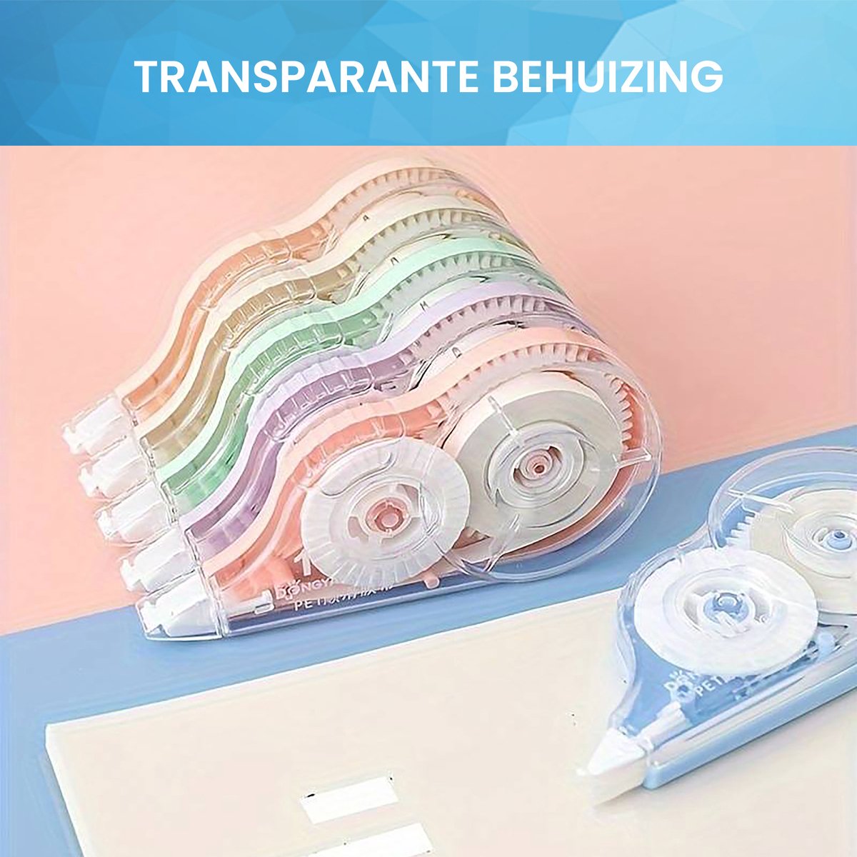 YONO Correctieroller Set - Correctie Tape voor School en Kantoor - 6 Stuks