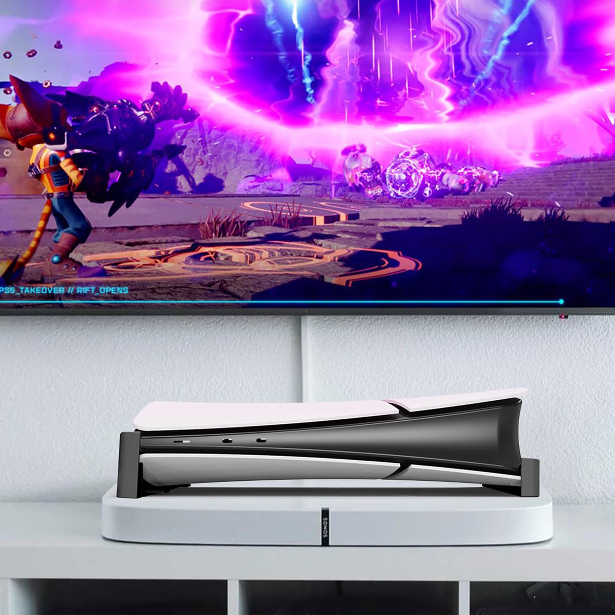 YONO Horizontale Standaard geschikt voor Playstation 5 SLIM - PS5 Stand Liggend - Houder - Zwart