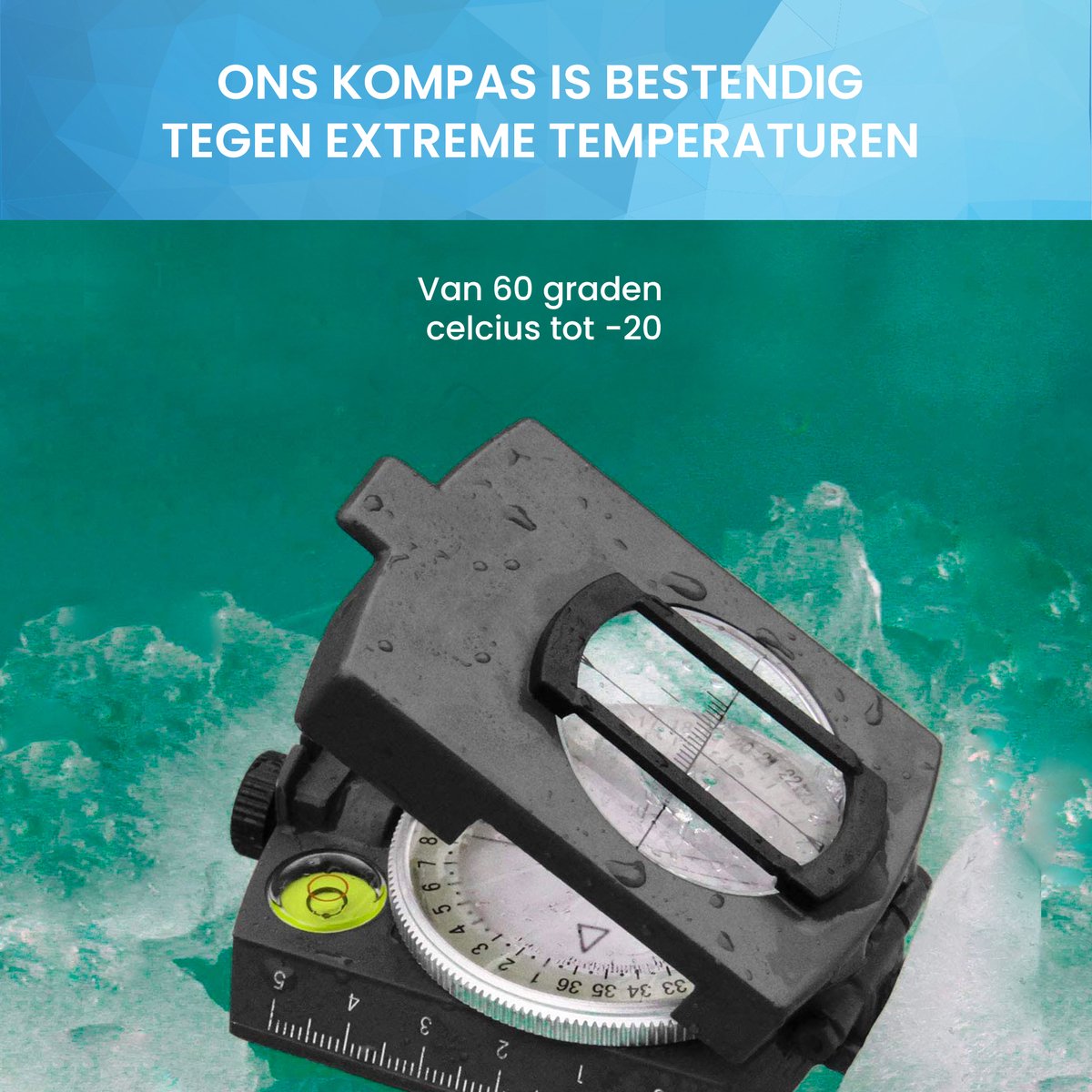 YONO Militair Kompas - Inklapbaar Kaart Compass voor Outdoor en Survival - Professioneel Metalen Design met Kaartlezer - Zwart