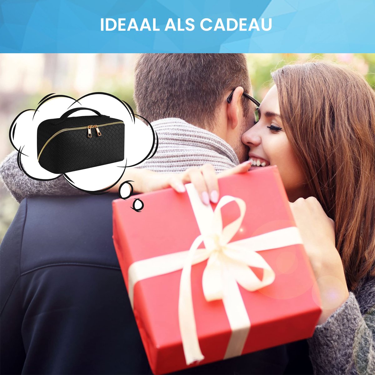 YONO Reis Make Up Tas - Toilettas Etui - Cosmetica Tas - Beauty Case Organizer - Large - Zwart