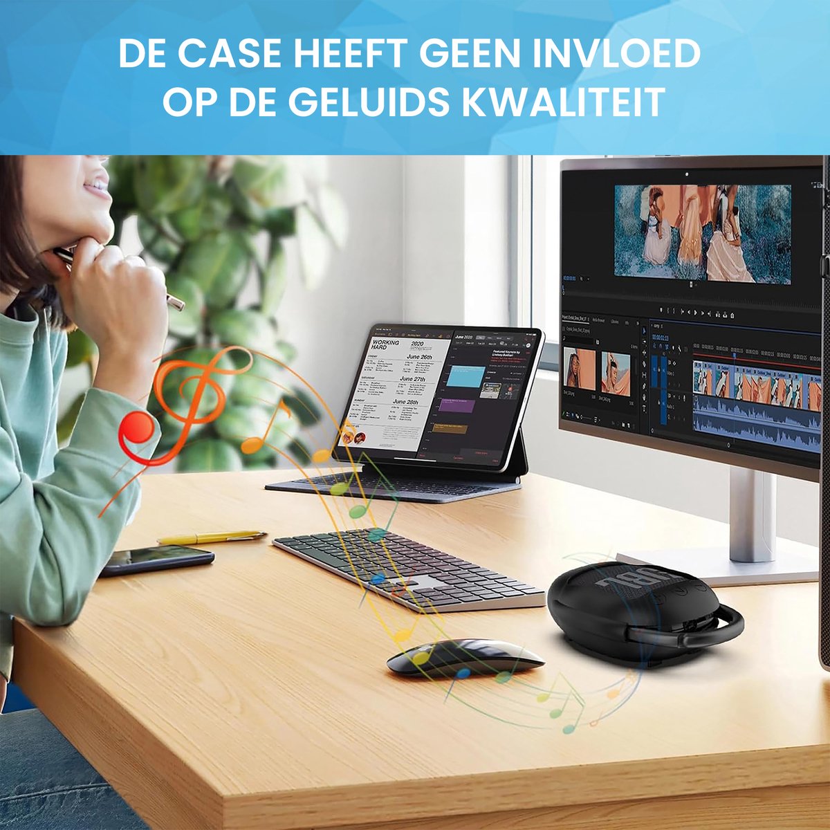YONO Soft Case geschikt voor JBL Clip 4 - Siliconen Hoesje - Zwart