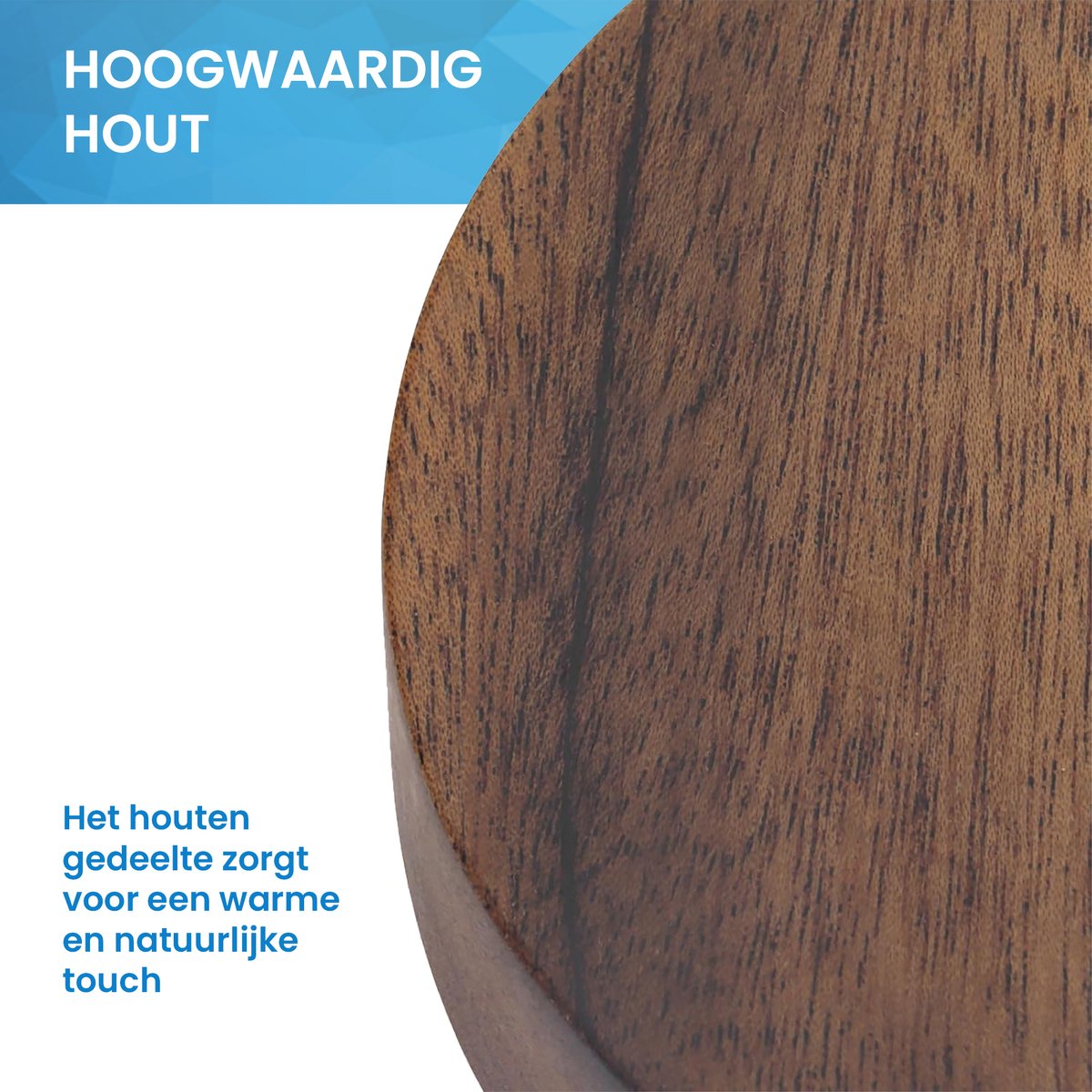 YONO Design Asbak met Deksel - Voor Binnen en Buiten - Hout en Metaal