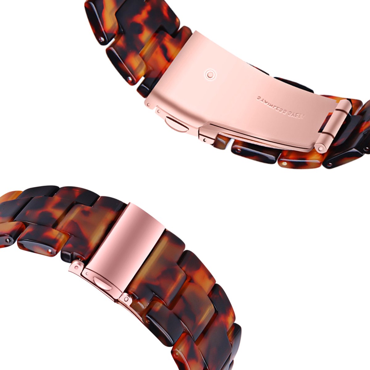 YONO Resin Schakel Bandje 20mm - Horlogebandje geschikt voor Samsung Galaxy Watch 7/6/5 / Pro / 4 / 3 / Active 2 - Garmin Approach / Forerunner / Venu 2 Plus / SQ / Vivomove - Polar Ignite / Unite – Huawei - Lava