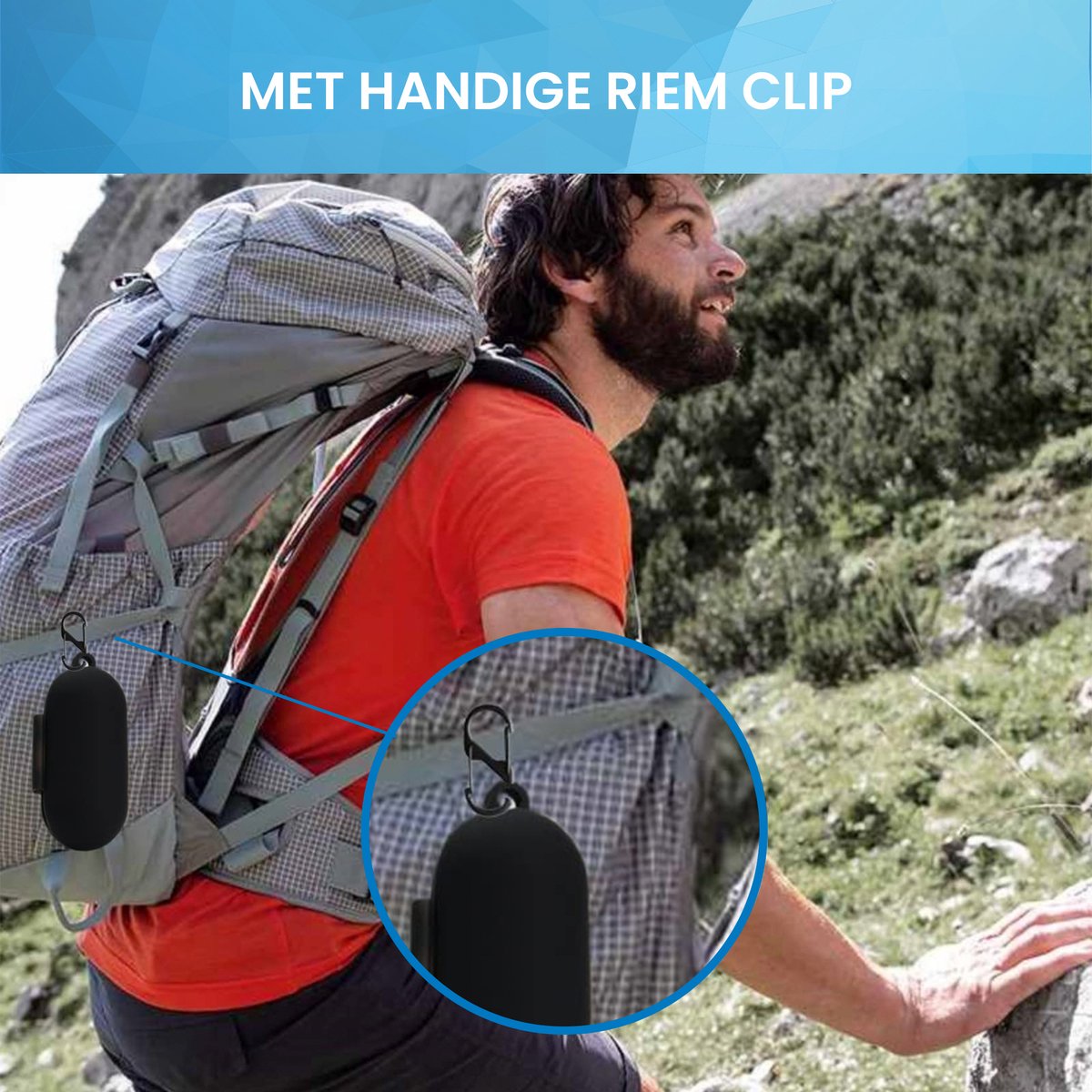 YONO Soft Case geschikt voor Sony WF-C700N - Hoesje met Clip - Zwart