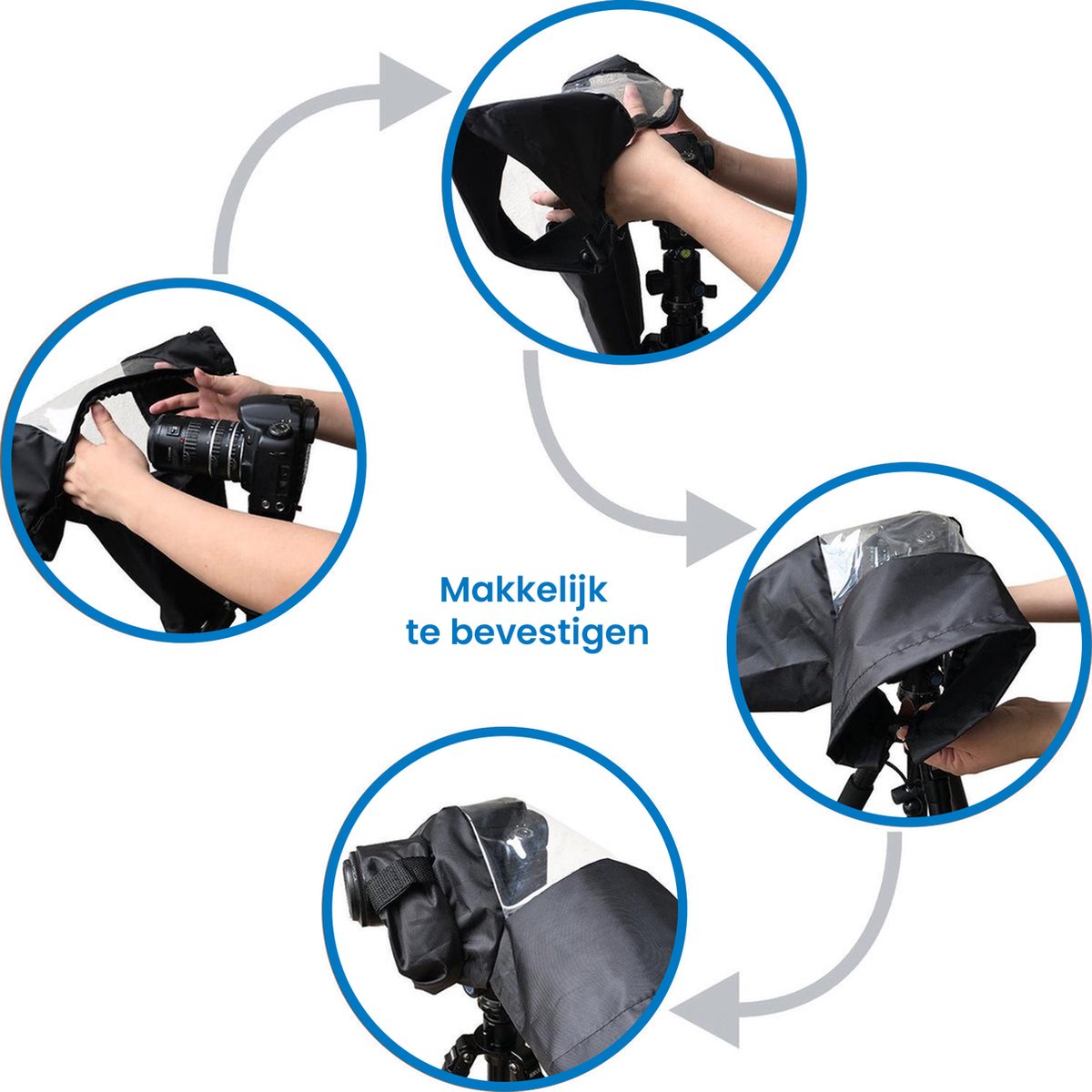 YONO Regenhoes Camera - Geschikt voor Spiegelreflexcamera's - Waterdicht - Zwart