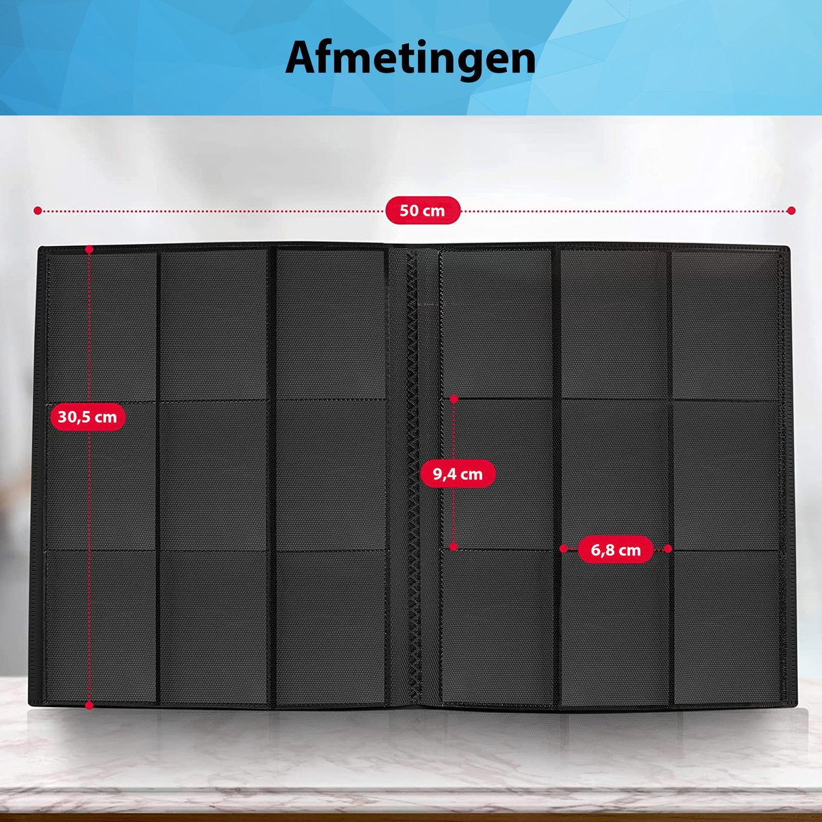 YONO Fotoalbum 360 voor Instant Camera Fotopapier - Fotoboek Geschikt voor Fujifilm Instax Mini 12 / 11 / 9 / 8 / 7s / 25 / 90 / Link / SP-2 / Liplay - Film Polaroid - Kodak - Square en Meer - Blauw