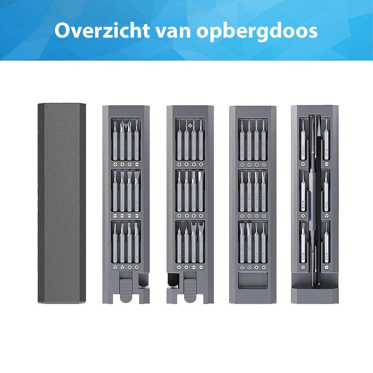 YONO Professionele Precisie Schroevendraaierset 44-Delig Magnetisch - Gereedschap geschikt voor Laptop / Camera / Smartphone / iPhone / Tablet / Macbook / Brillen / Horloges / Uurwerk