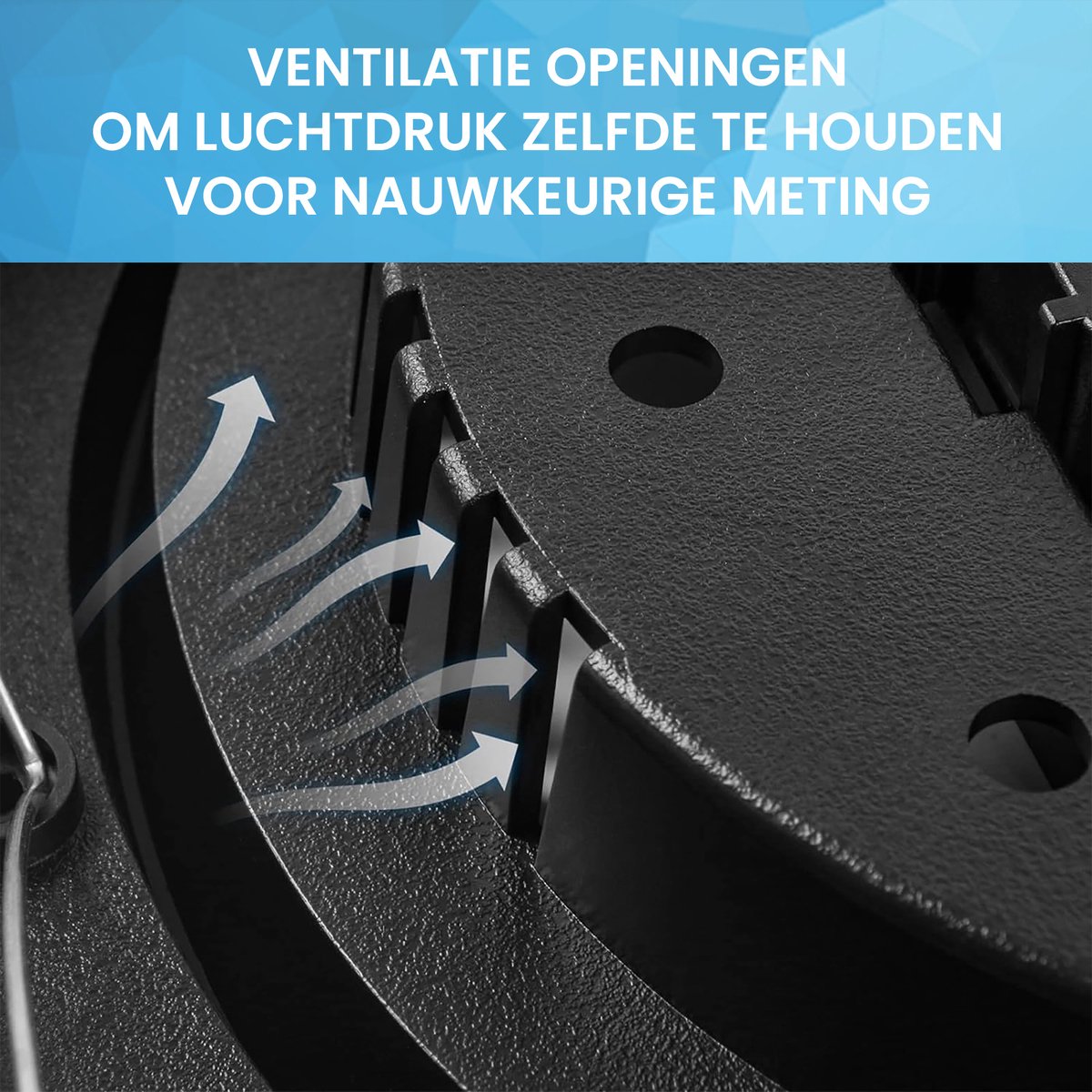 YONO Barometer voor Binnen - Klassiek Weerstation met Hygrometer en Thermometer - Houtlook