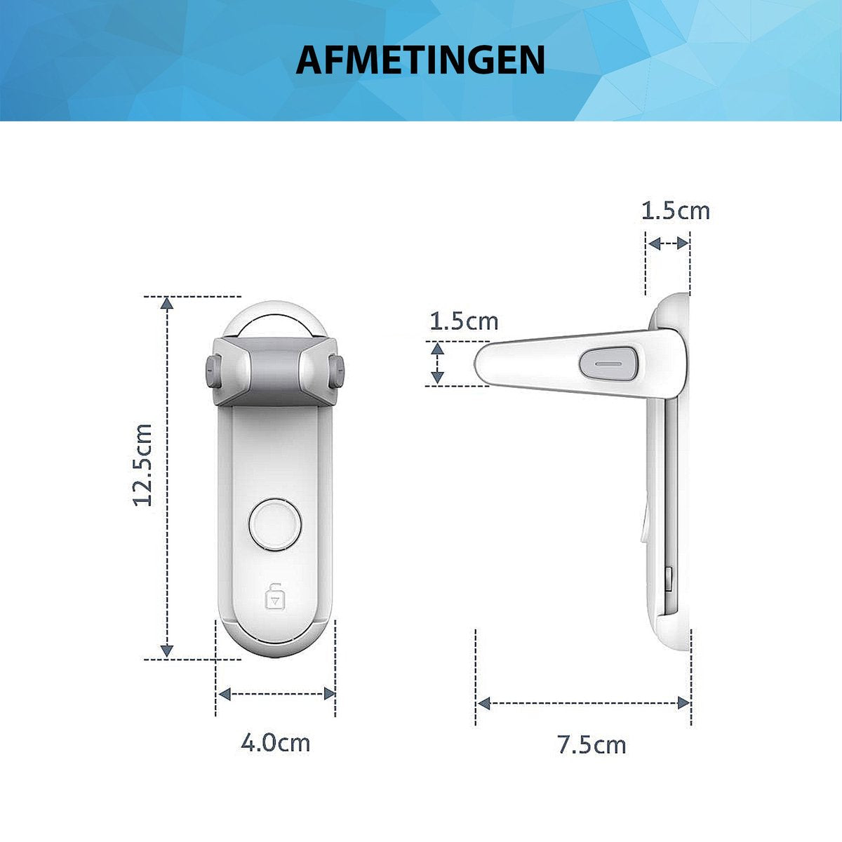 YONO Deurklink Vergrendeling voor Kinderen en Huisdieren - Kinderslot Deur  - Wit