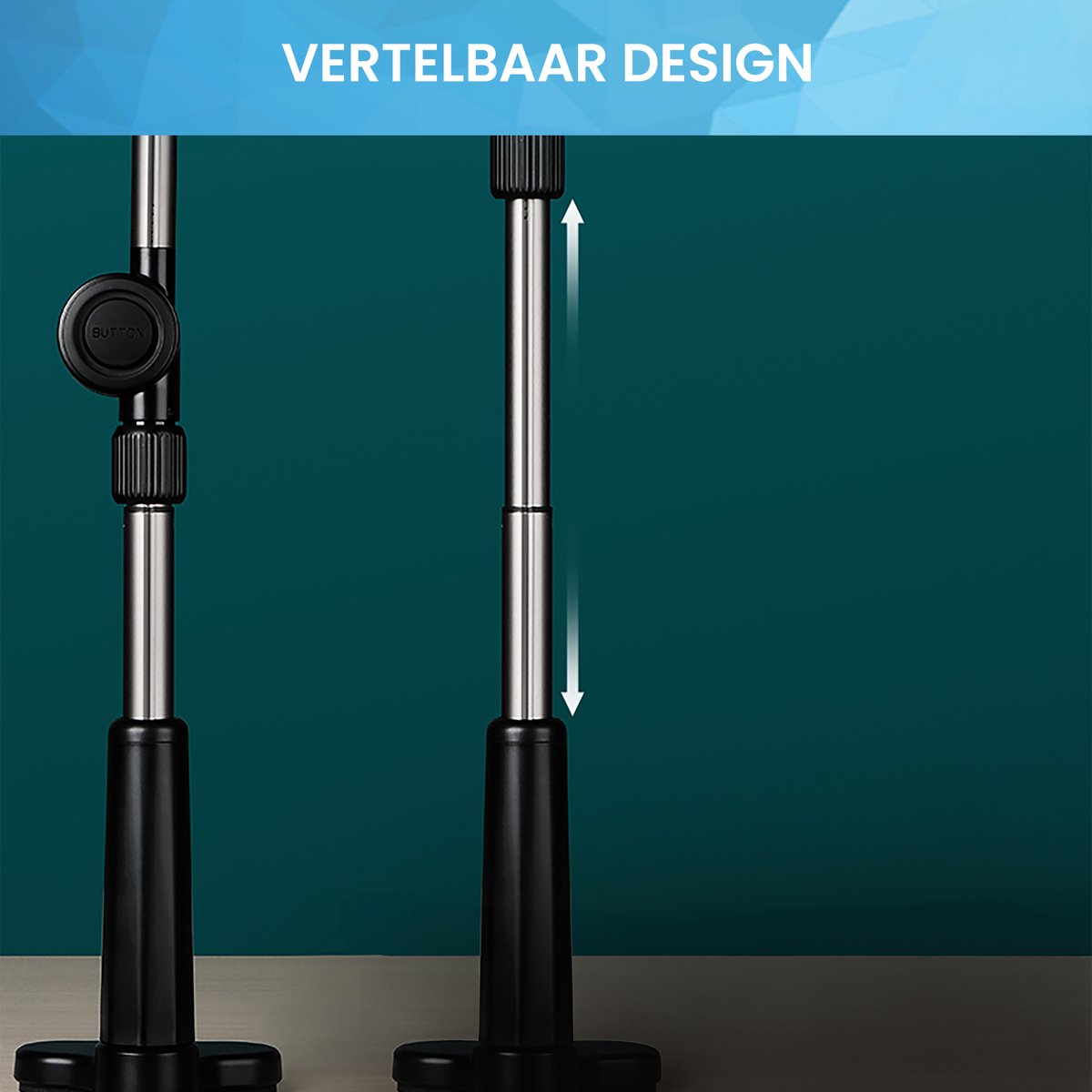 YONO Tablet Houder met Flexibele Arm - Statief geschikt voor Bureau Tafel en Bed - Zwart