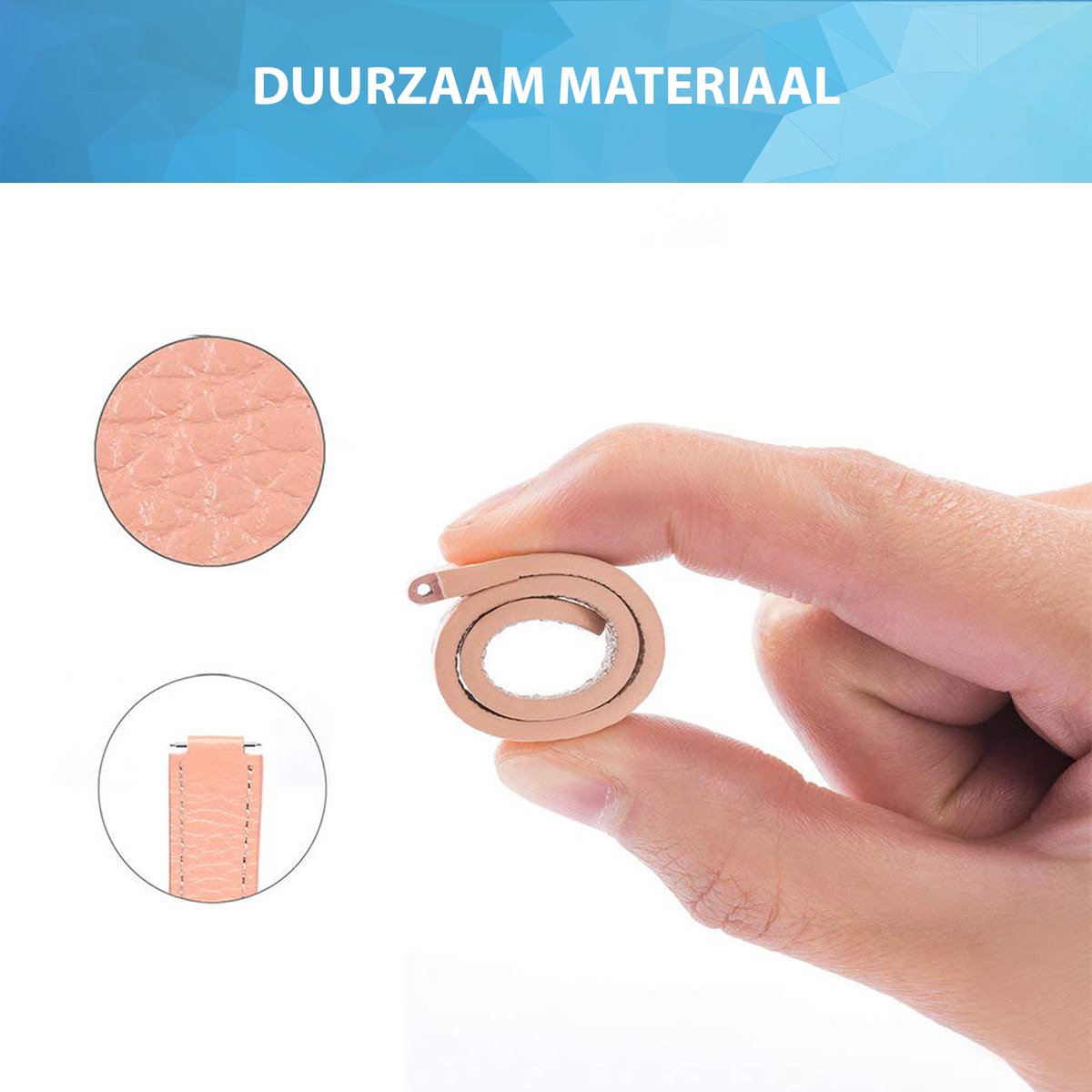 YONO Leer Bandje geschikt voor Fitbit Inspire 3 - Vervangende Lederen Armband - Lichtroze