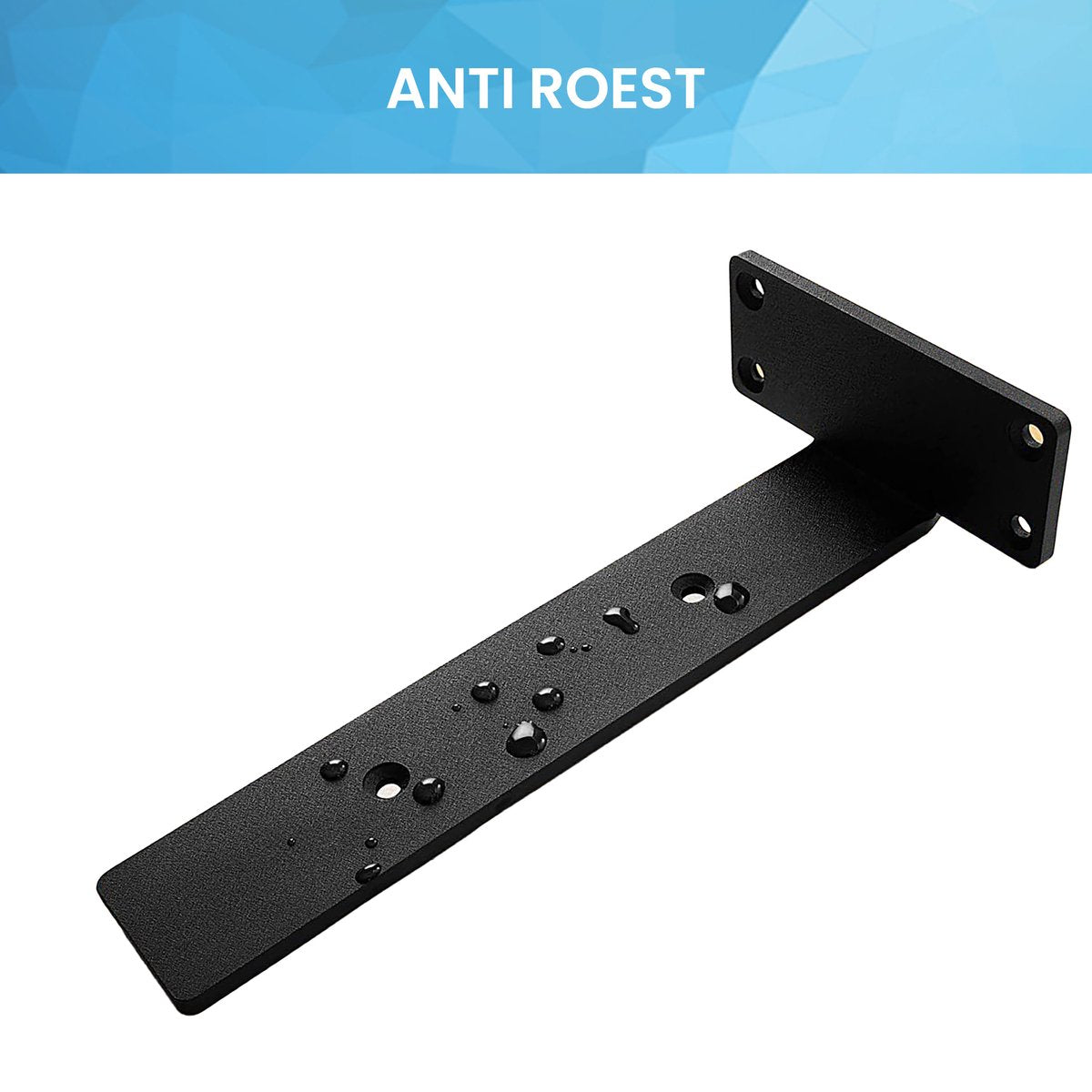 YONO Plankdragers Metaal - Zwevende Plankhouder Wandsteun - 20cm - Zwart - 2 Stuks