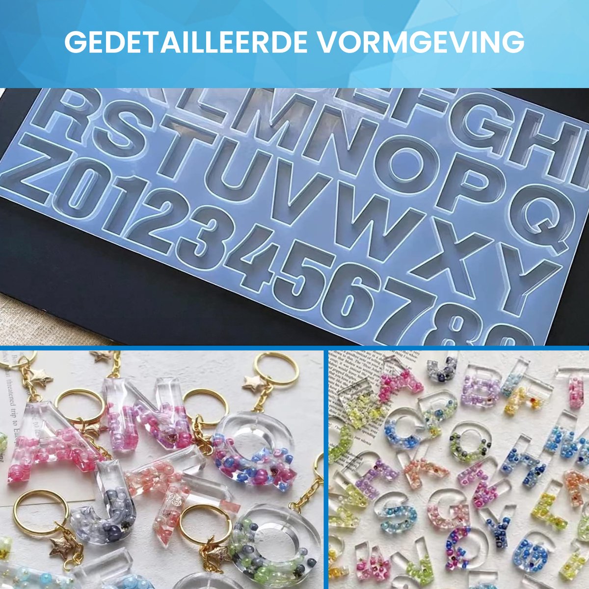 YONO Epoxy Mallen Letters en Cijfers - Siliconen Mal - Alfabet