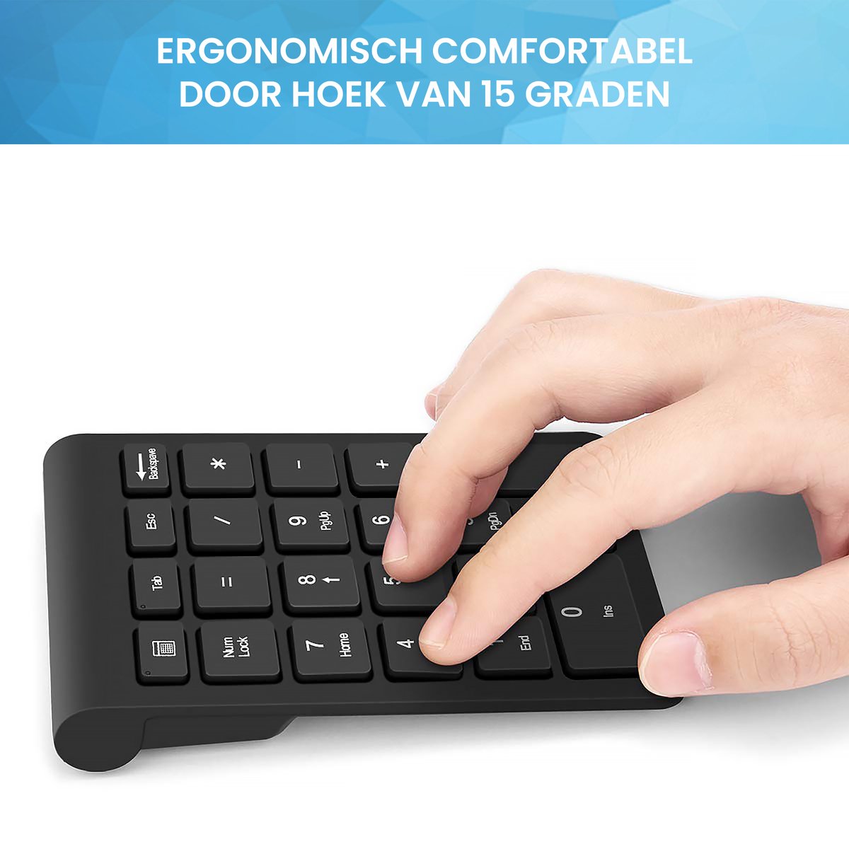 YONO Numpad Draadloos - Numeriek Toetsenbord - Keypad 2.4 ghz - Zwart