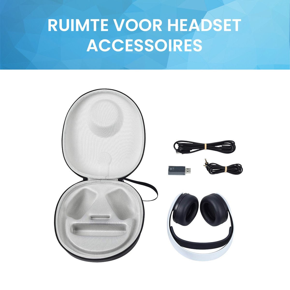 YONO Hard Case geschikt voor Sony Pulse 3D Draadloze Headset PS4/PS5 - Opberghoes - Zwart