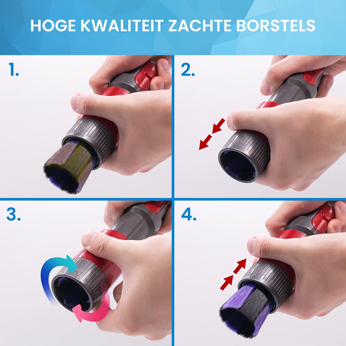 YONO Anti-Scratch Borstel Opzetstuk geschikt voor Dyson V15/V11/V10/V8/V7/V6 - Mondstuk Zuigmond Accessoires Onderdelen