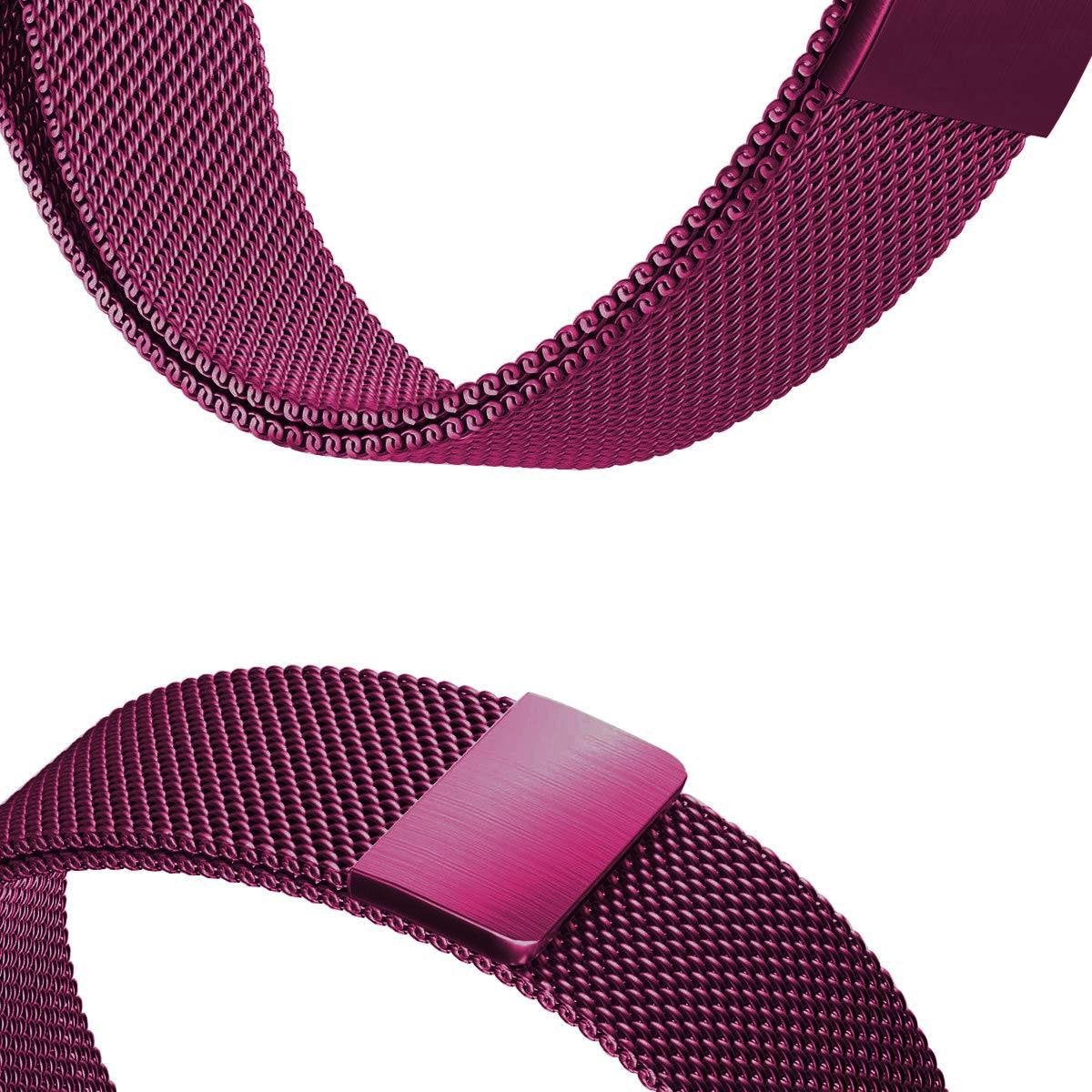 YONO Bandje geschikt voor Fitbit Inspire/HR/2 - Milanees - Paars – Small