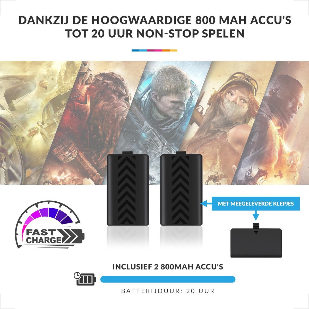 YONO Oplaadstation geschikt voor Xbox Series X / S Controller – Oplader met 2 Oplaadbare Accu / Batterij – Play and Charge Kit