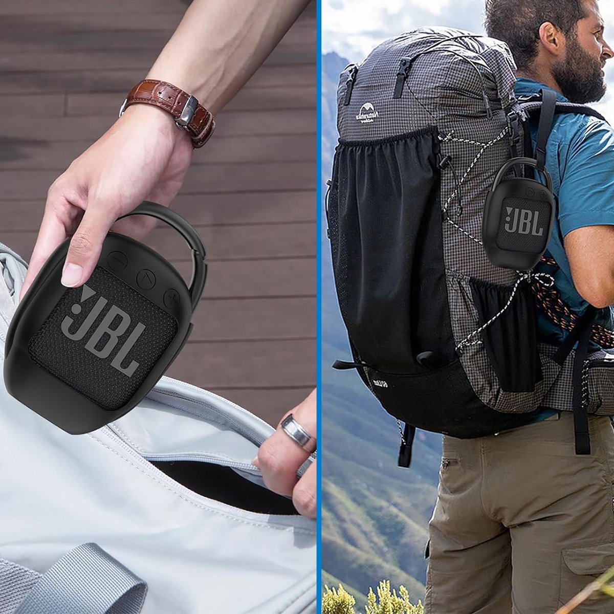 YONO Soft Case geschikt voor JBL Clip 4 - Siliconen Hoesje - Zwart