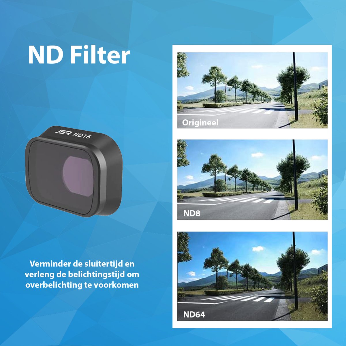 YONO ND Filter Set geschikt voor DJI Mini 3 Pro - CPL / UV / ND8 / ND16 / ND32 / ND64 - Lens Camera Accessoires - 6in1