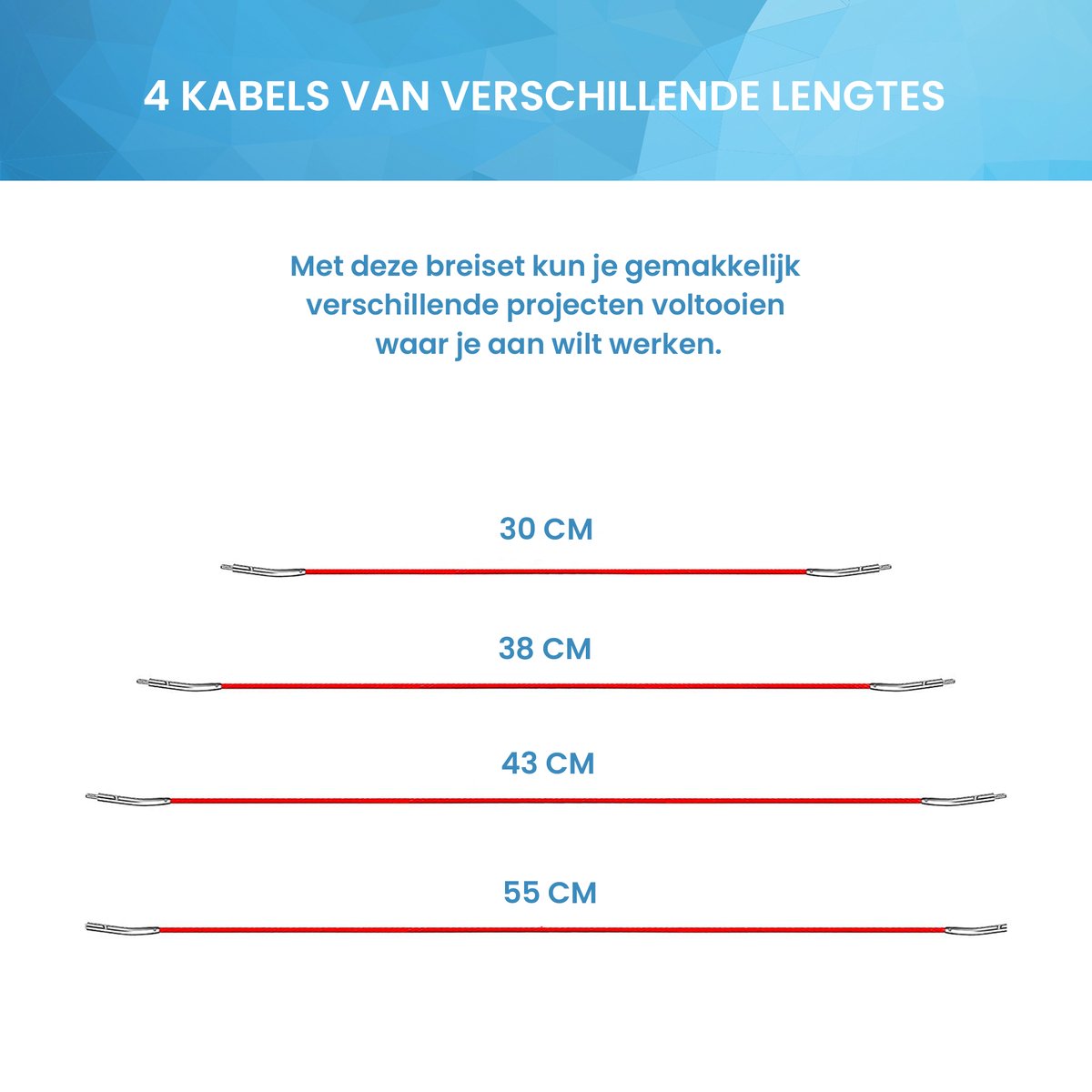 YONO Rondbreinaalden Set Verwisselbaar inclusief Tasje - Breinaalden voor Rondbreien Zonder Kop met Case - 30/38/43/55 Centimeter - 27 Delig