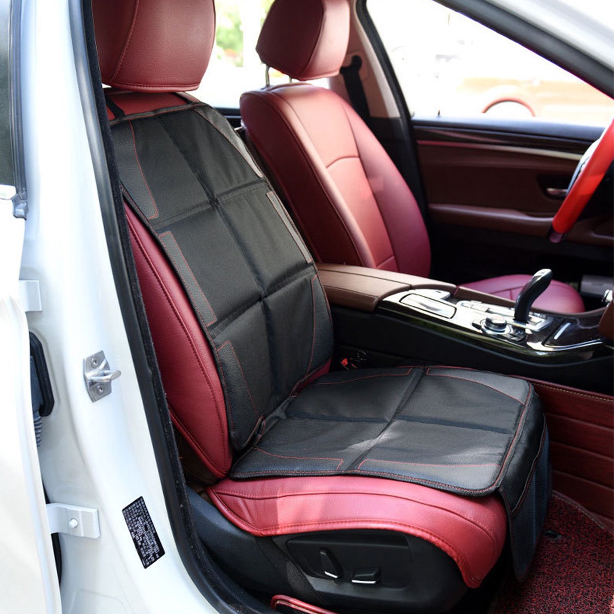 YONO Autostoel Beschermer met Organizer - Hoes Bekleding Isofix Compatibel - Auto Accessoiers - Rugleuning Bescherming - Zwart