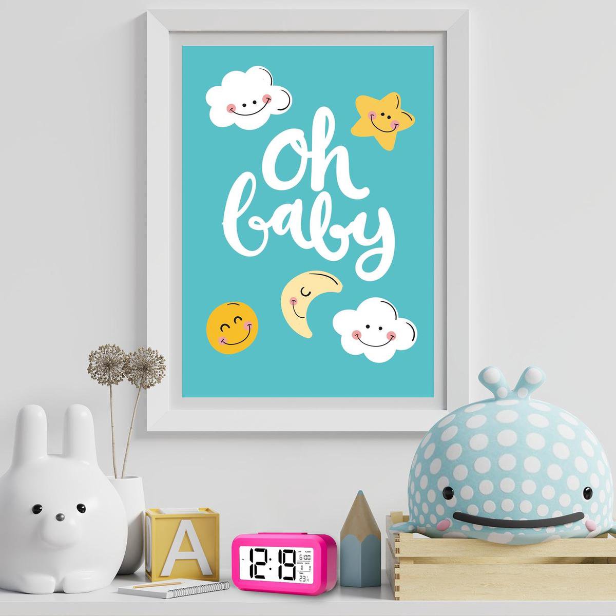 YONO Digitale Wekker - Alarm Klok met Temperatuur, Kalender en LED Verlichting - Roze