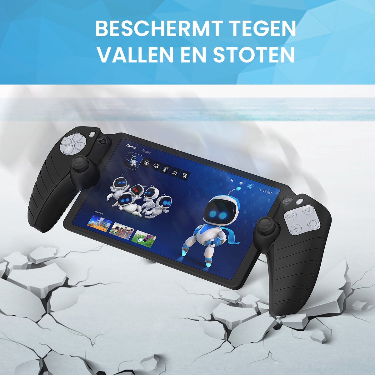 YONO Soft Case geschikt voor Playstation Portal - Siliconen Hoes - Zwart
