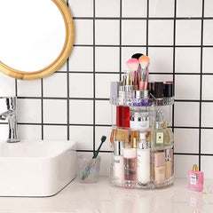 YONO Make Up Organizer Draaibaar Stand - Opbergsysteem voor Skincare / Parfum / Cosmetica / Lippenstift / Nagellak / Beauty Houder - 360° Roterend - Opbergdoos - Transparant