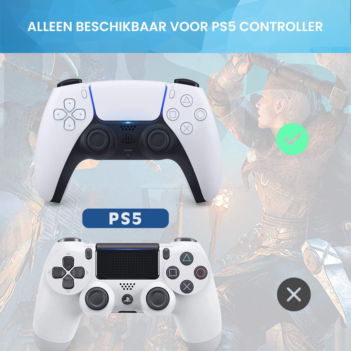 Telefoonhouder geschikt voor PS5 Controller – Smartphone Klem Universeel geschikt voor Playstation 5 – Transparant