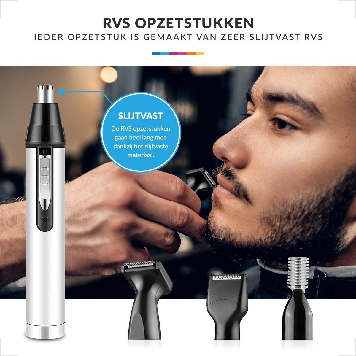 YONO Neustrimmer Multifunctioneel 4 in 1 - Wenkbrauw Trimmer - Oortrimmer - Oplaadbaar - Mannen en Vrouwen
