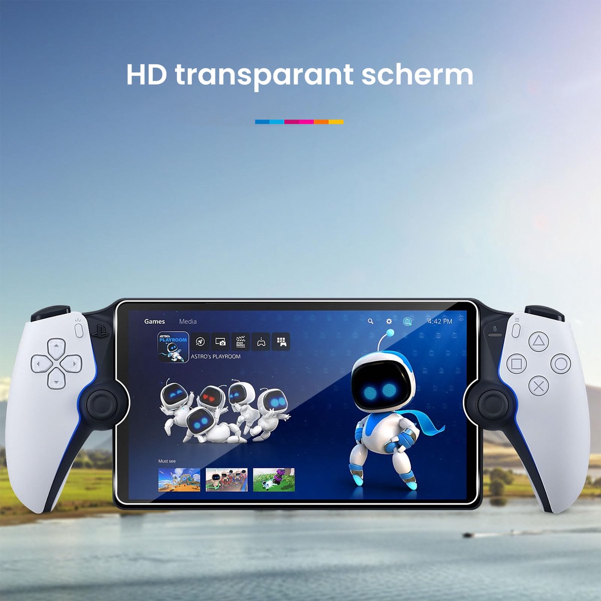 YONO Screen Protector Glas geschikt voor Playstation Portal PS5 - Set van 2 stuks