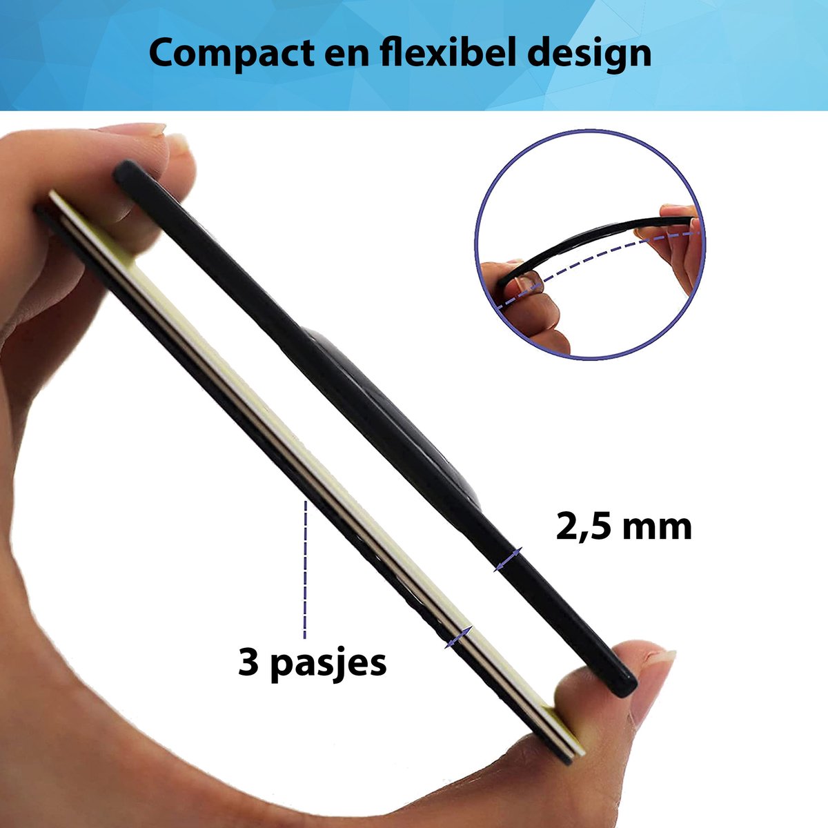 YONO Pasjeshouder geschikt voor Apple Airtag - Slim Pasje Creditcard Houder Case - Portemonnee Hoesje - Zwart