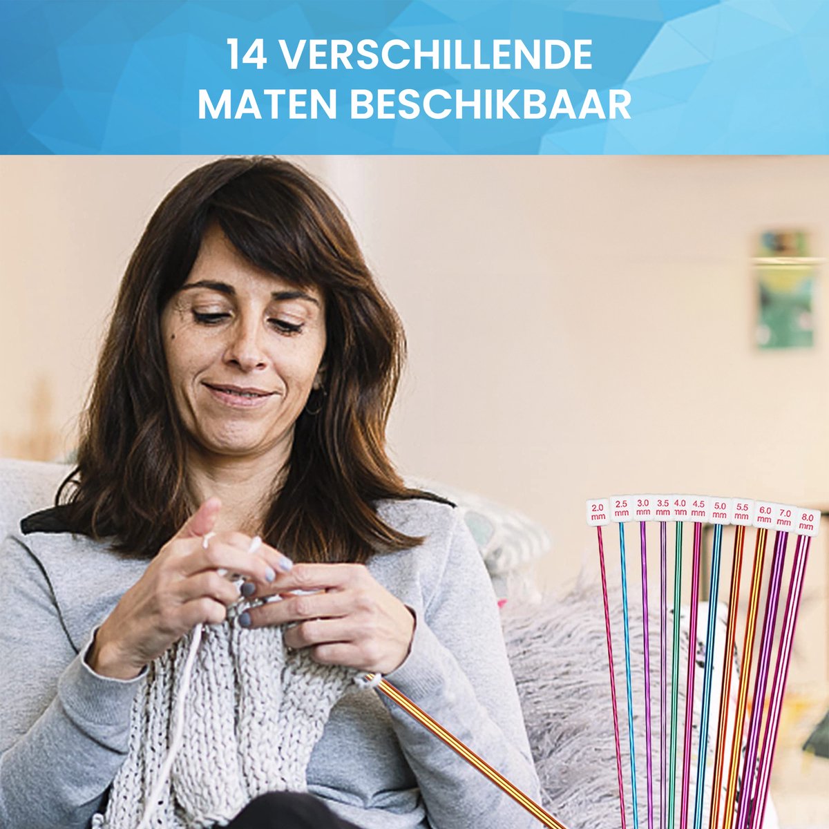 YONO Tunische Haaknaalden en Rondbreinaalden Set - Breinaalden met en zonder Kop Verwisselbaar - Tunisch Haken - 23 Stuks