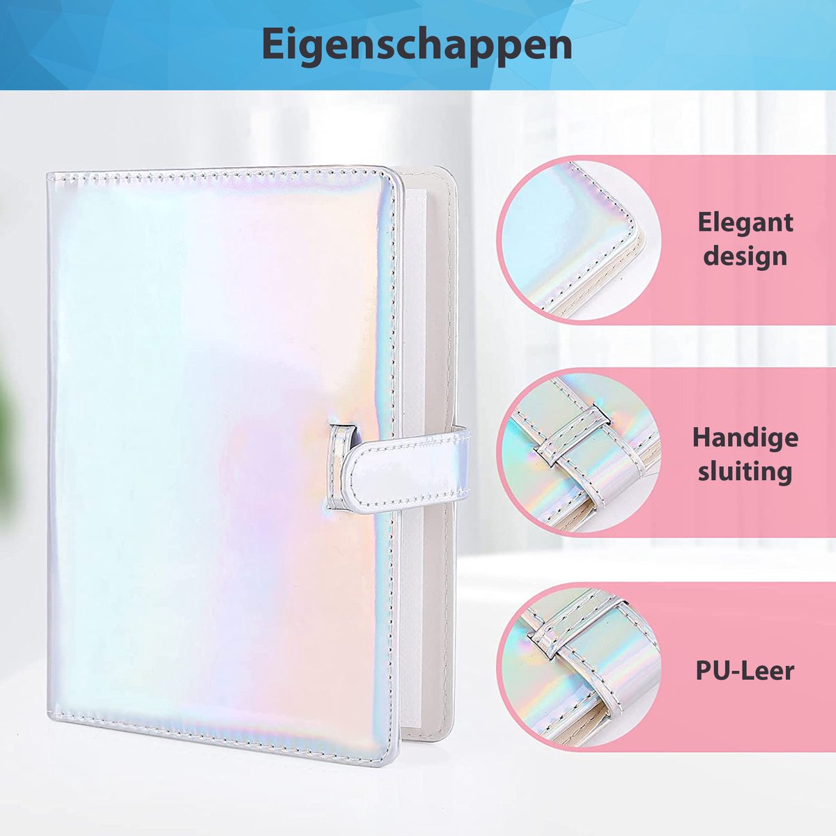 YONO Fotoalbum 128 voor Instant Camera Fotopapier - Fotoboek geschikt voor Fujifilm Instax Mini 12 / 11 / 9 / 8 / 7s / 25 / 90 / Link / SP-2 / Liplay - Film Polaroid - Kodak en Meer - Zilver